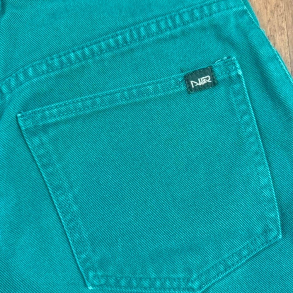 Vintage Northern Reflections teal denim shorts size 27 - Picture 4 of 8
